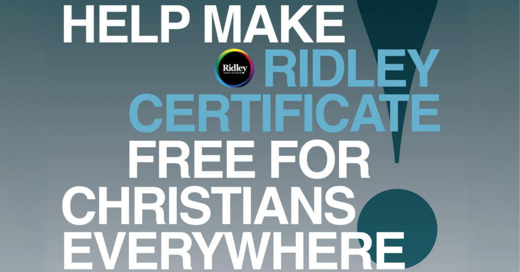 Help Make Ridley Certificate Free